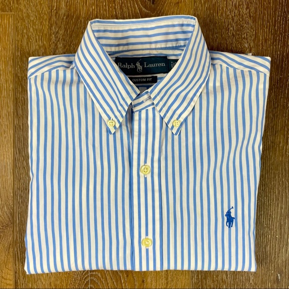 Ralph Lauren Other - Ralph Lauren Blue Candy Stripe Button Down Shirt